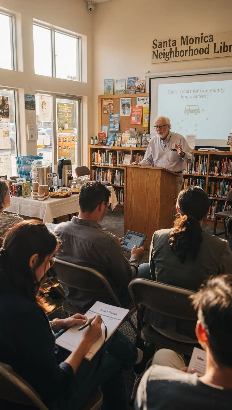 Close-up of a smart garden system automated for efficient water use in a community park.